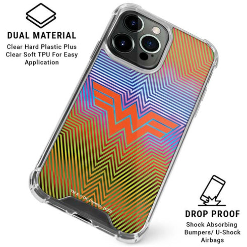 Wonder Woman 1984 (2020) Rainbow Chevron Logo iPhone 16 Pro Clear Case
