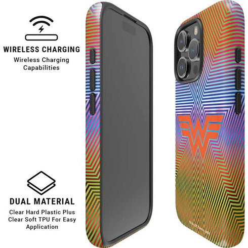 Wonder Woman 1984 (2020) Rainbow Chevron Logo iPhone 16 Pro Magsafe Impact Case