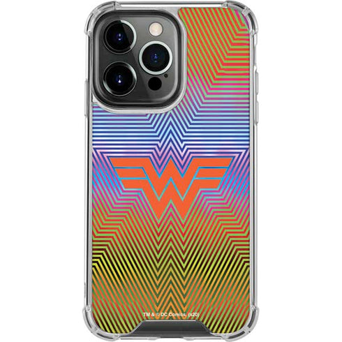 Wonder Woman 1984 (2020) Rainbow Chevron Logo iPhone 16 Pro Max Clear Case