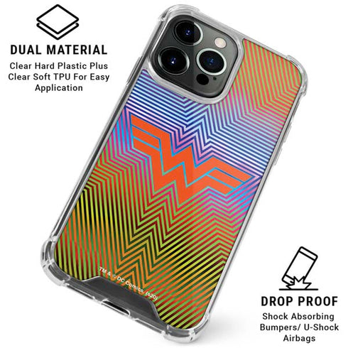 Wonder Woman 1984 (2020) Rainbow Chevron Logo iPhone 16 Pro Max Clear Case