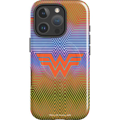 Wonder Woman 1984 (2020) Rainbow Chevron Logo iPhone 16 Pro Max Magsafe Impact Case