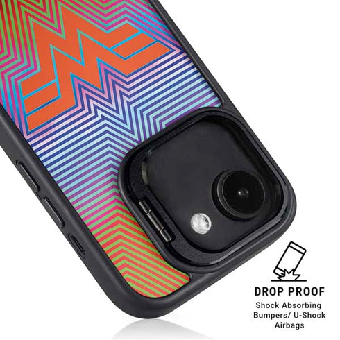 Wonder Woman 1984 (2020) Rainbow Chevron Logo iPhone 16e Kickstand Case
