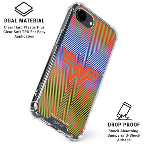 Wonder Woman 1984 (2020) Rainbow Chevron Logo iPhone 16e Clear Case