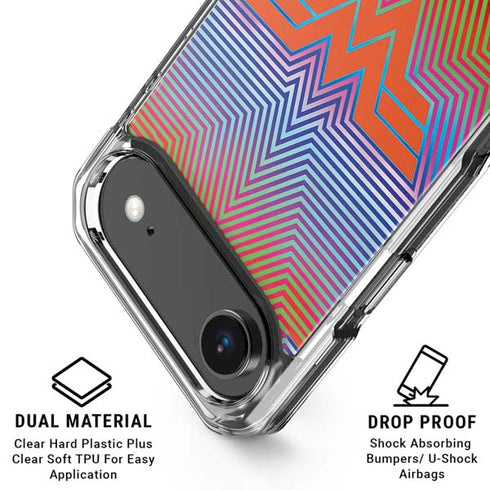 Wonder Woman 1984 (2020) Rainbow Chevron Logo iPhone 17 Air Clear Case