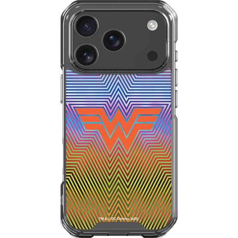 Wonder Woman 1984 (2020) Rainbow Chevron Logo iPhone 17 Pro Clear Case
