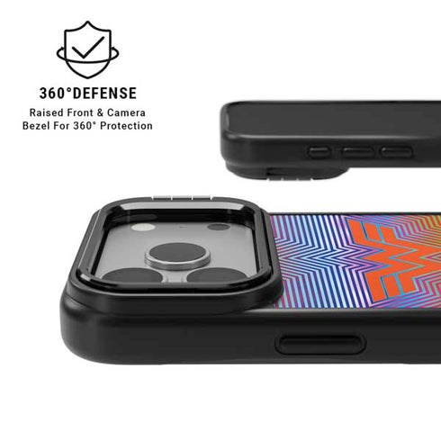 Wonder Woman 1984 (2020) Rainbow Chevron Logo iPhone 17 Pro Kickstand Case