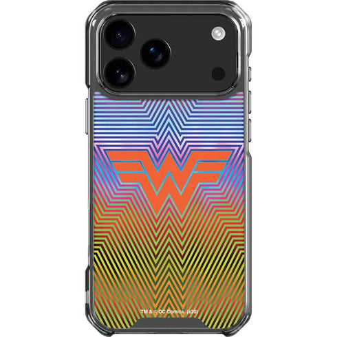 Wonder Woman 1984 (2020) Rainbow Chevron Logo iPhone 17 Pro Max Clear Case