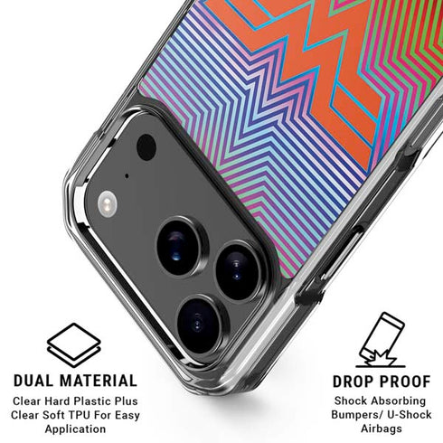 Wonder Woman 1984 (2020) Rainbow Chevron Logo iPhone 18 Pro Clear Case