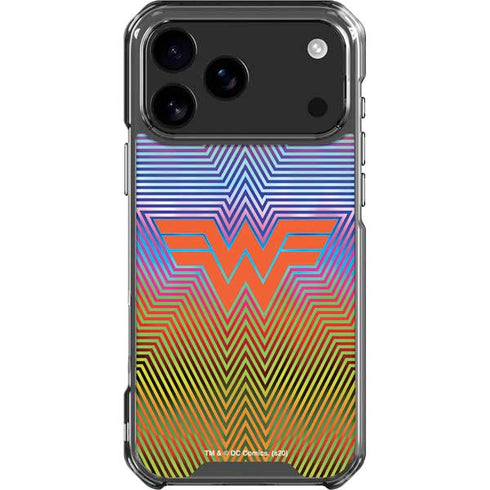 Wonder Woman 1984 (2020) Rainbow Chevron Logo iPhone 18 Pro Max Clear Case