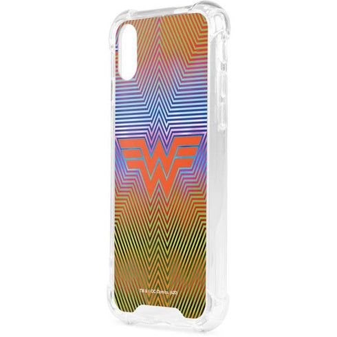 Wonder Woman 1984 (2020) Rainbow Chevron Logo iPhone XS Clear Case