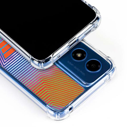 Wonder Woman 1984 (2020) Rainbow Chevron Logo Moto G 5G (2024) Clear Case