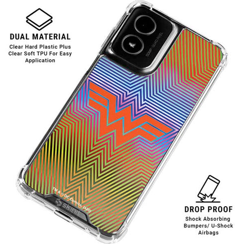 Wonder Woman 1984 (2020) Rainbow Chevron Logo Moto G Power 5G (2024) Clear Case