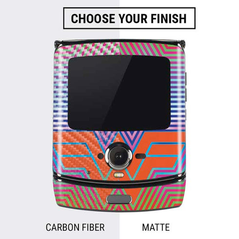Wonder Woman 1984 (2020) Rainbow Chevron Logo Motorola RAZR Skin