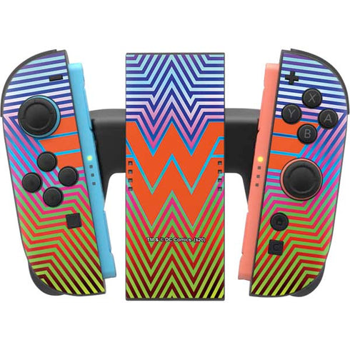 Wonder Woman 1984 (2020) Rainbow Chevron Logo Nintendo Switch 2 (2025) Joy-Con Controller Skin