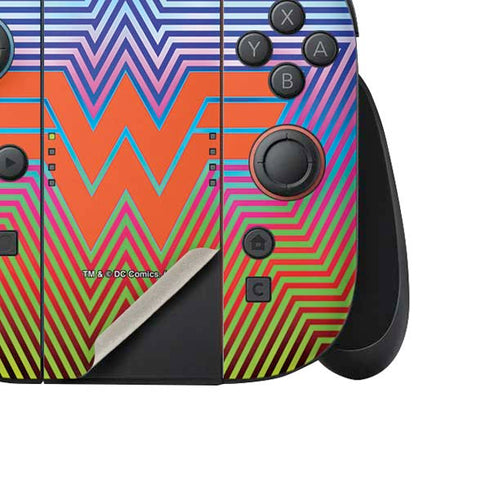 Wonder Woman 1984 (2020) Rainbow Chevron Logo Nintendo Switch 2 (2025) Joy-Con Controller Skin