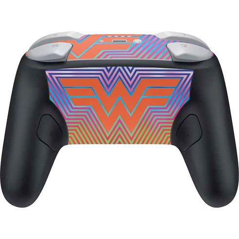 Wonder Woman 1984 (2020) Rainbow Chevron Logo Nintendo Switch 2 (2025) Pro Controller Skin