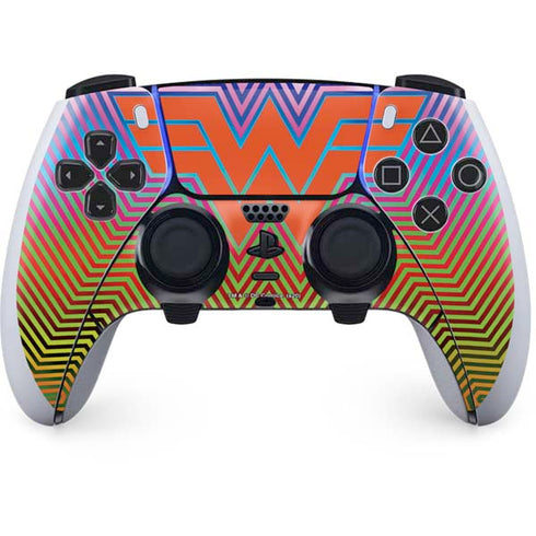 Wonder Woman 1984 (2020) Rainbow Chevron Logo PS5 DualSense Edge Pro Controller Skin