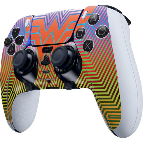 Wonder Woman 1984 (2020) Rainbow Chevron Logo PS5 DualSense Edge Pro Controller Skin