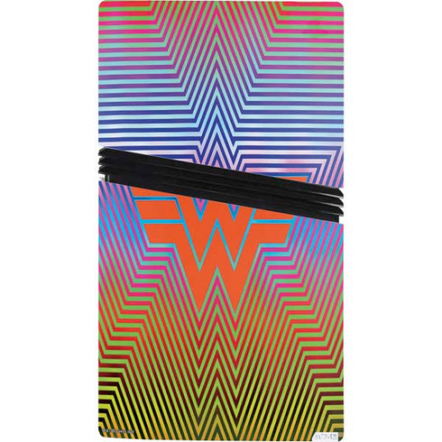 Wonder Woman 1984 (2020) Rainbow Chevron Logo PS5 Pro Bundle Skin