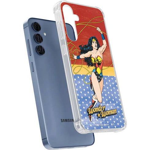 DC Comics Wonder Woman Ready to Fight Galaxy A35 5G Clear Case