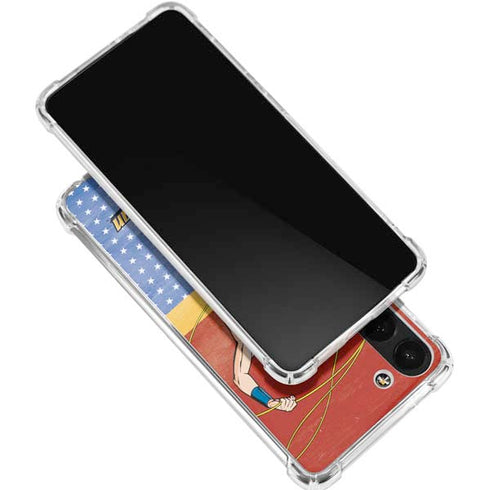 DC Comics Wonder Woman Ready to Fight Galaxy S24 FE Clear Case