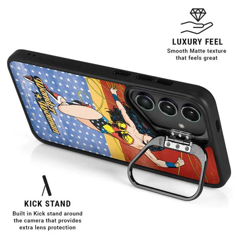 DC Comics Wonder Woman Ready to Fight Galaxy S25 Kickstand Case