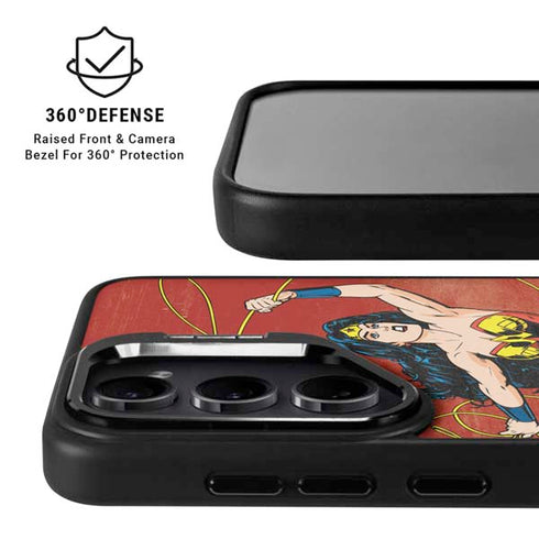 DC Comics Wonder Woman Ready to Fight Galaxy S25 Kickstand Case