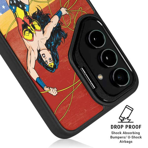 DC Comics Wonder Woman Ready to Fight Galaxy S24 Plus Kickstand Case