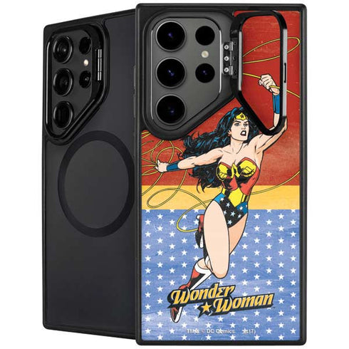 DC Comics Wonder Woman Ready to Fight Galaxy S25 Ultra Kickstand Case
