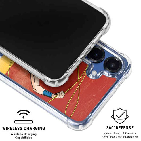 DC Comics Wonder Woman Ready to Fight Galaxy S25 Clear Case