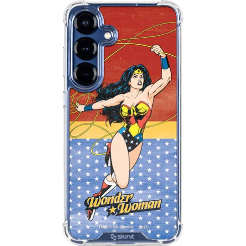 DC Comics Wonder Woman Ready to Fight Galaxy S25 FE Clear Case