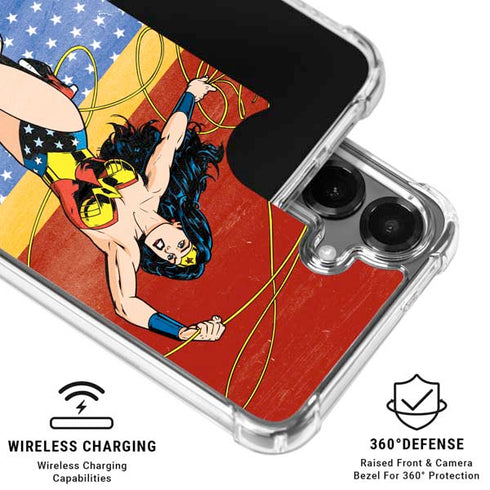 DC Comics Wonder Woman Ready to Fight Galaxy S26 Plus Clear Case