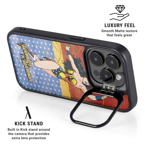 DC Comics Wonder Woman Ready to Fight iPhone 14 Pro Max Kickstand Case