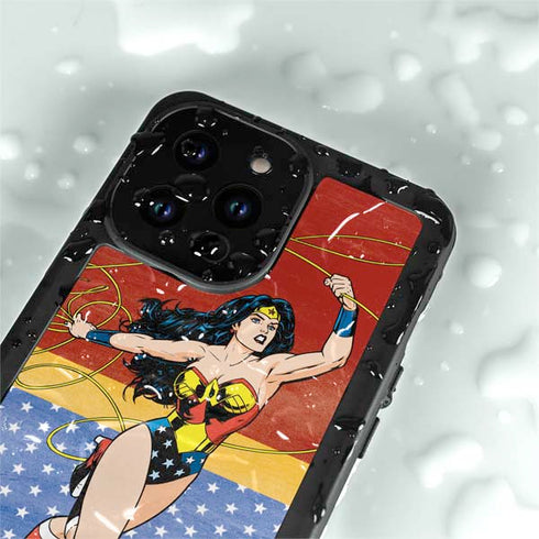 DC Comics Wonder Woman Ready to Fight iPhone 15 Pro Waterproof Case