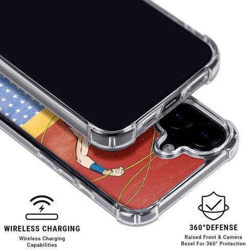 DC Comics Wonder Woman Ready to Fight iPhone 16 MagSafe Case