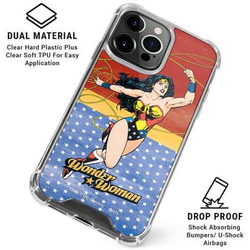 DC Comics Wonder Woman Ready to Fight iPhone 16 Pro Clear Case