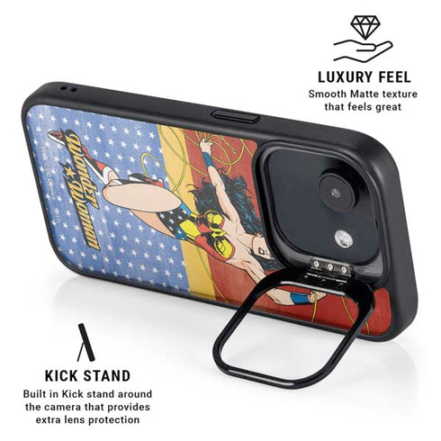 DC Comics Wonder Woman Ready to Fight iPhone 16e Kickstand Case