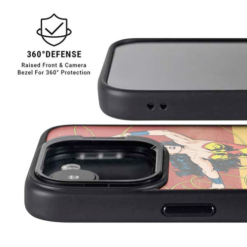DC Comics Wonder Woman Ready to Fight iPhone 16e Kickstand Case