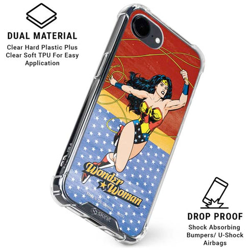 DC Comics Wonder Woman Ready to Fight iPhone 16e Clear Case
