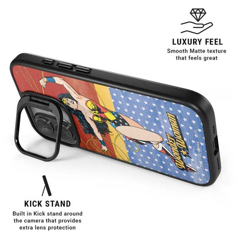DC Comics Wonder Woman Ready to Fight iPhone 17 Kickstand Case