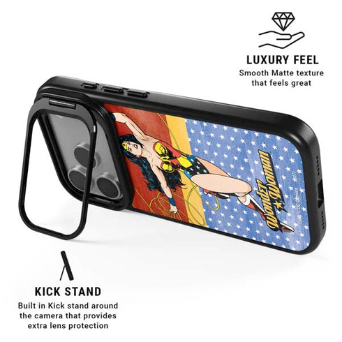 DC Comics Wonder Woman Ready to Fight iPhone 17 Pro Max Kickstand Case