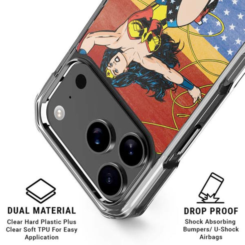 DC Comics Wonder Woman Ready to Fight iPhone 18 Pro Clear Case