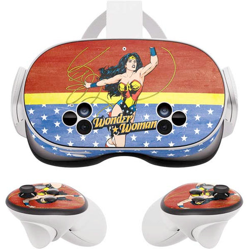 DC Comics Wonder Woman Ready to Fight Meta Quest 3S Skin