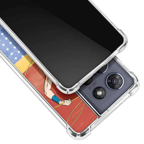 DC Comics Wonder Woman Ready to Fight Moto G 5G (2025) Clear Case