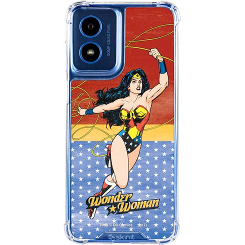 DC Comics Wonder Woman Ready to Fight Moto G Play 4G (2024) Clear Case