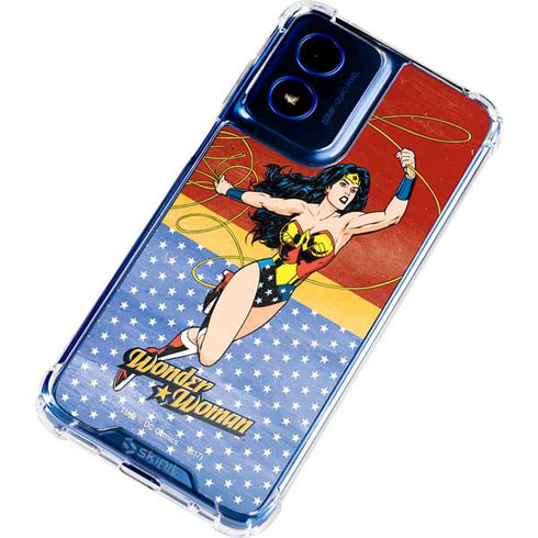 DC Comics Wonder Woman Ready to Fight Moto G Play 4G (2024) Clear Case