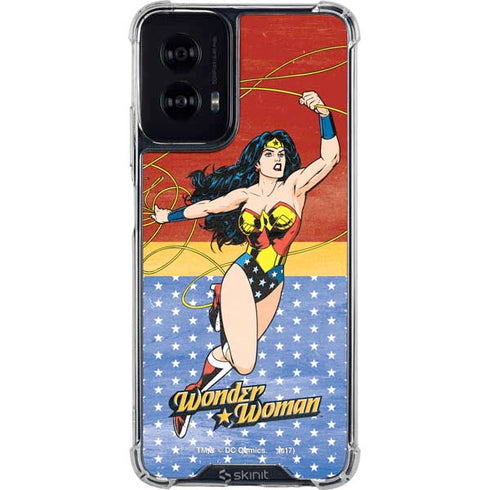 DC Comics Wonder Woman Ready to Fight Moto G Power 5G (2024) Clear Case