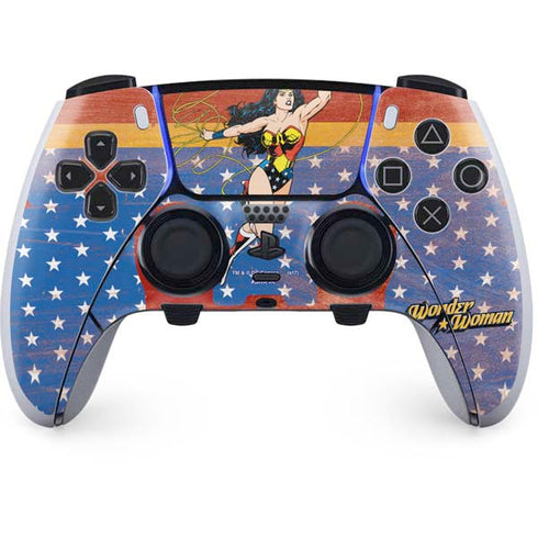 DC Comics Wonder Woman Ready to Fight PS5 DualSense Edge Pro Controller Skin