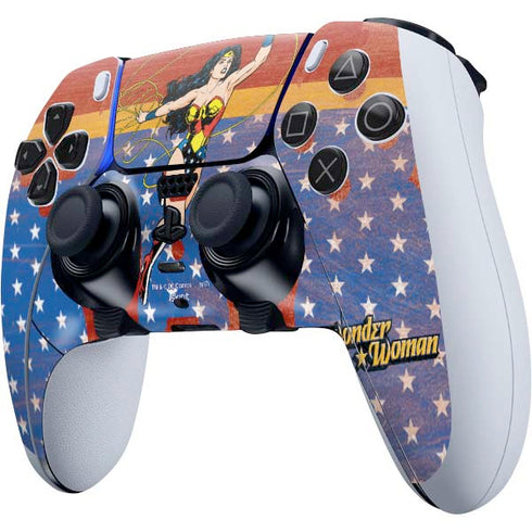 DC Comics Wonder Woman Ready to Fight PS5 DualSense Edge Pro Controller Skin