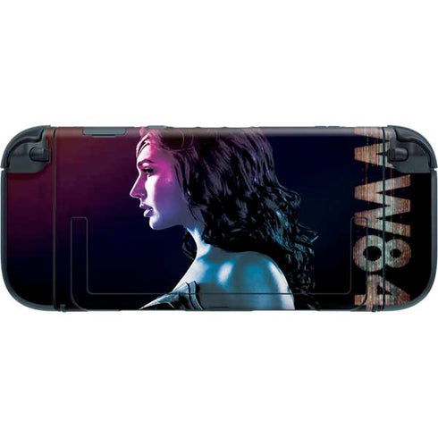 Wonder Woman 1984 (2020) Side Profile Nintendo Switch 2 (2025) with Joy-Con Skin